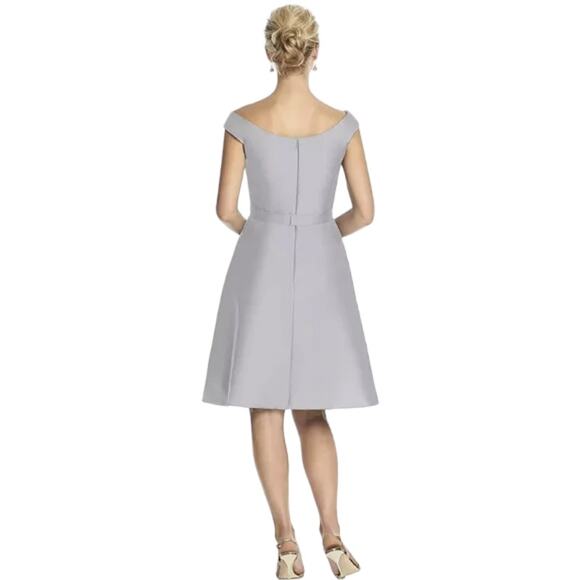 Alfred Sung Cocktail Length Off-The-Shoulder Dress Twirl Style D686 NWT size 16 - Picture 6 of 7